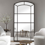 Modern European furniture - Black Iron Arched Mirror - www.oroa.com