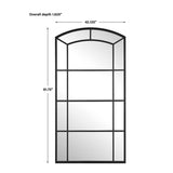 Modern European furniture - Black Iron Arched Mirror - www.oroa.com