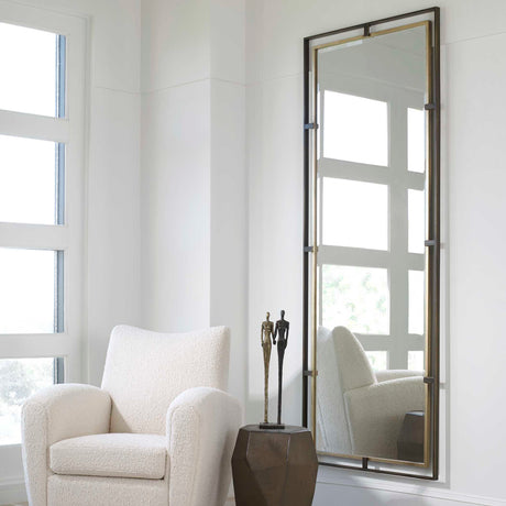 Modern European furniture - Antique Gold Tall Mirror - www.oroa.com