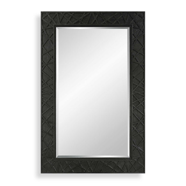 Modern European furniture - Black Framed Bevel Mirror - www.oroa.com