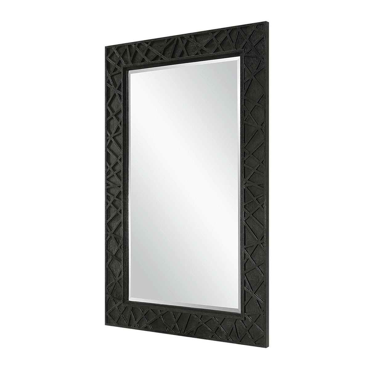Modern European furniture - Black Framed Bevel Mirror - www.oroa.com