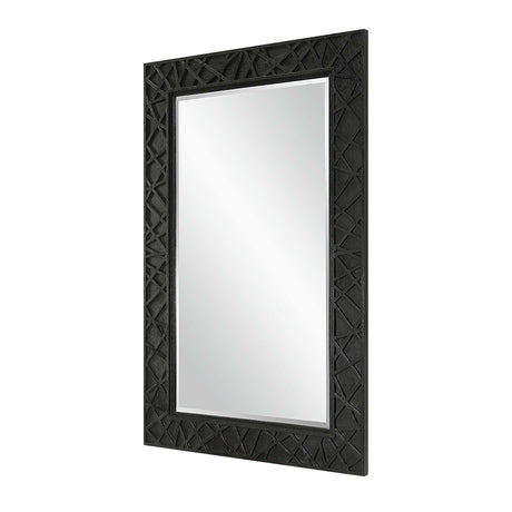 Modern European furniture - Black Framed Bevel Mirror - www.oroa.com
