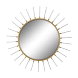 Modern European furniture - Gold Sunburst Round Mirror - www.oroa.com