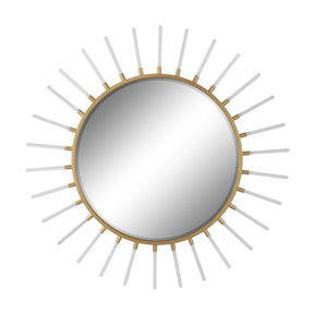 Modern European furniture - Gold Sunburst Round Mirror - www.oroa.com