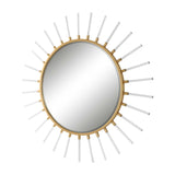 Modern European furniture - Gold Sunburst Round Mirror - www.oroa.com