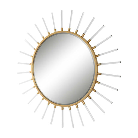 Modern European furniture - Gold Sunburst Round Mirror - www.oroa.com
