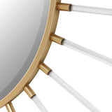 Modern European furniture - Gold Sunburst Round Mirror - www.oroa.com
