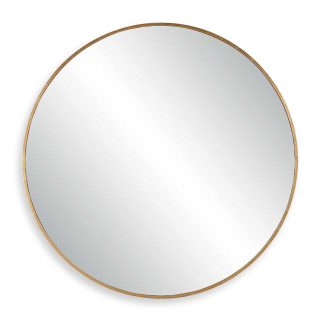Modern European furniture - Antique Gold Round Mirror - www.oroa.com