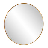 Modern European furniture - Antique Gold Round Mirror - www.oroa.com