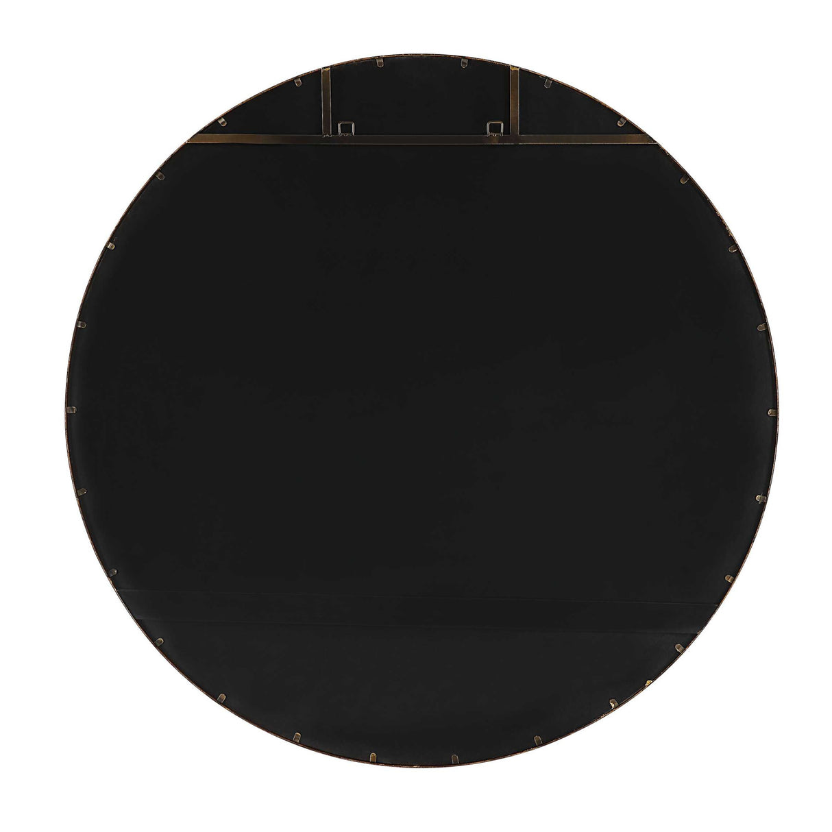 Modern European furniture - Antique Gold Round Mirror - www.oroa.com