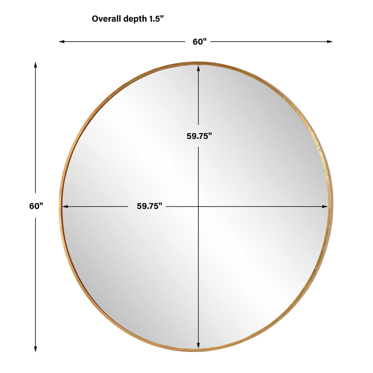 Modern European furniture - Antique Gold Round Mirror - www.oroa.com
