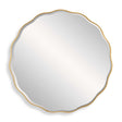 Modern European furniture - Gold Scalloped Round Mirror - www.oroa.com