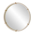 Modern European furniture - White Shagreen Leather Mirror - www.oroa.com