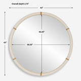 Modern European furniture - White Shagreen Leather Mirror - www.oroa.com
