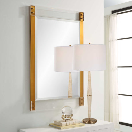 Modern European furniture - Brass Side Modern Mirror - www.oroa.com
