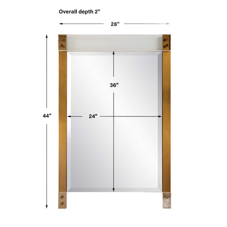 Modern European furniture - Brass Side Modern Mirror - www.oroa.com