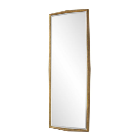 Modern European furniture - Gold Wooden Faceted Mirror - www.oroa.com