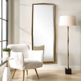 Modern European furniture - Gold Wooden Faceted Mirror - www.oroa.com