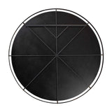 Modern European furniture - Black Iron Round Mirror - www.oroa.com