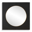 Modern European furniture - Black Textured Square Mirror - www.oroa.com