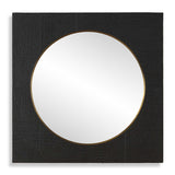 Modern European furniture - Black Textured Square Mirror - www.oroa.com