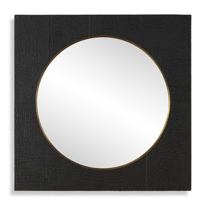 Modern European furniture - Black Textured Square Mirror - www.oroa.com