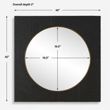 Modern European furniture - Black Textured Square Mirror - www.oroa.com