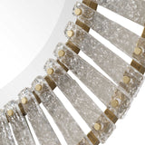 Modern European furniture - Textured Glass Round Mirror - www.oroa.com
