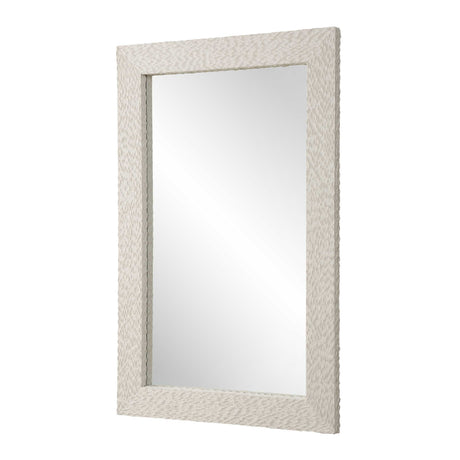 Modern European furniture - Cream Man-Made Stone Mirror - www.oroa.com