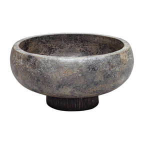 Modern European furniture - Aged Black Terracotta Bowl - www.oroa.com