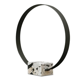 Modern European furniture - Black Circular Metal Sculpture - www.oroa.com