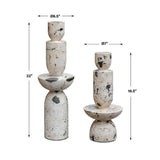 Natural Limestone Indoor/Outdoor Tower Sculptures (2) | Uttermost Nouveau - www.oroa.com