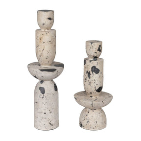 Natural Limestone Indoor/Outdoor Tower Sculptures (2) | Uttermost Nouveau - www.oroa.com