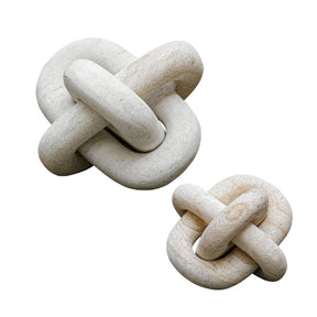 Natural Intertwined Indoor/Outdoor Sculptures (2) | Uttermost Limestone Link - www.oroa.com