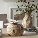Modern European furniture - Brown Terracotta Indoor/Outdoor Vases (2) - www.oroa.com