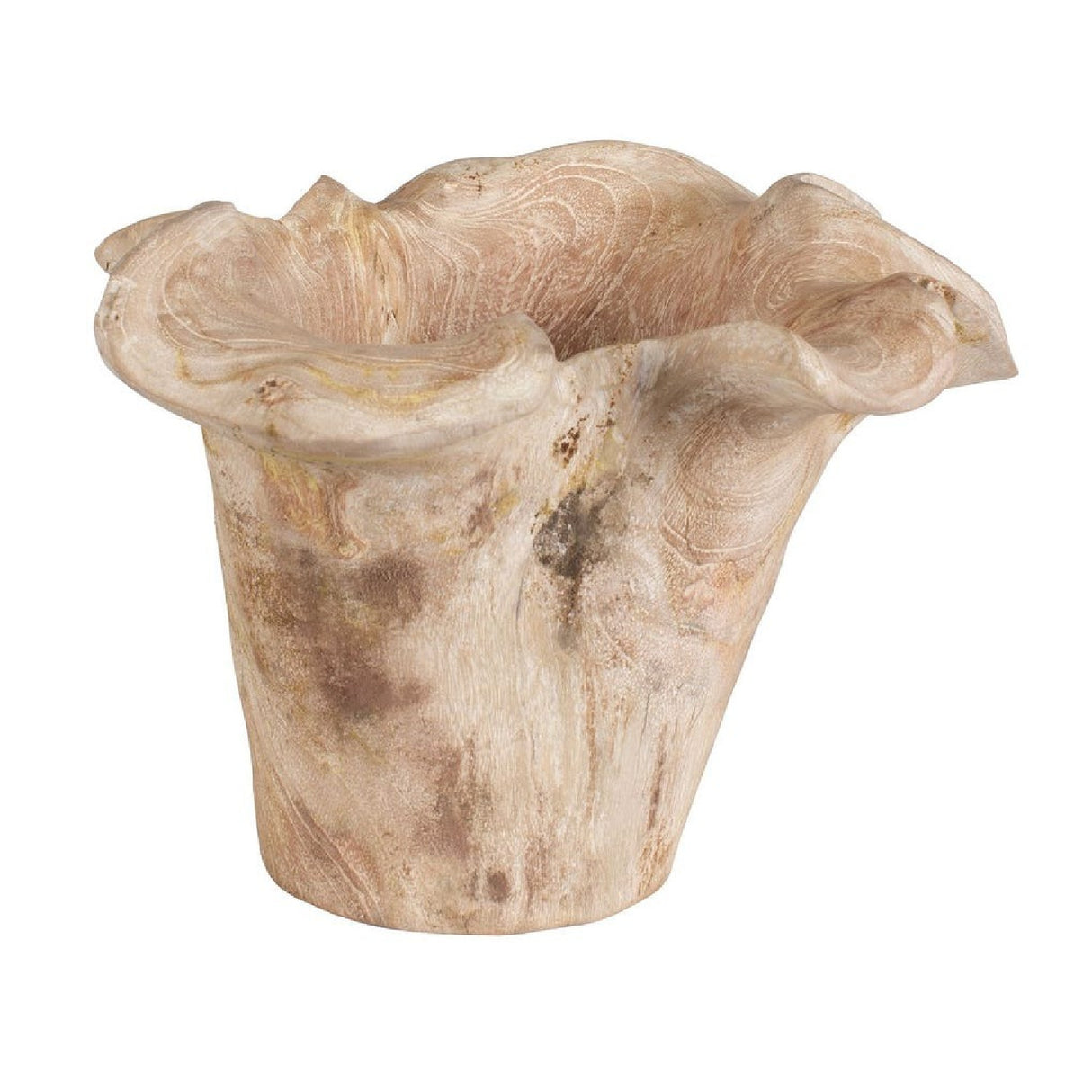 Teak Wavy Indoor/Outdoor Bowl | Uttermost Flow