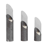 Iron & Glass Cylindrical Candleholders (3) | Uttermost Karter