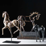 Aged Brown Horse Sculpture | Uttermost Caballo Dorado - www.oroa.com