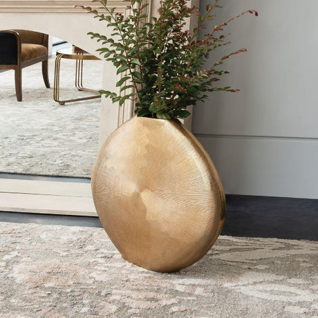 Gold Ribbed Vase | Uttermost Gretchen - www.oroa.com
