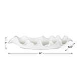 Ceramic Curve-Edged Indoor/Outdoor Bowl | Uttermost Ruffled Feathers