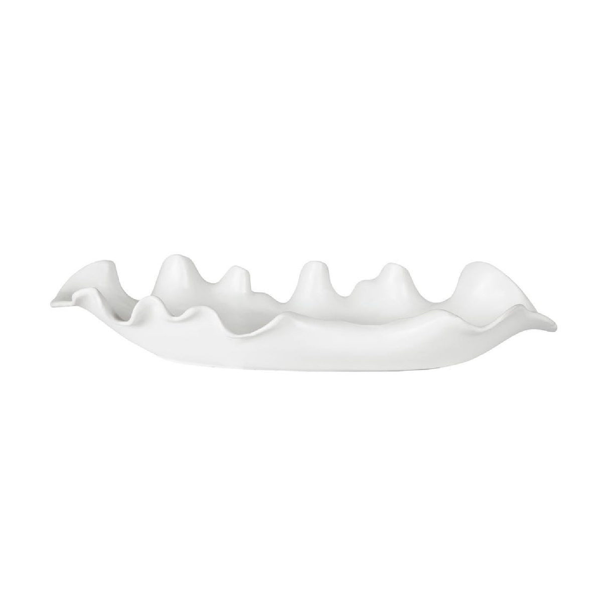Ceramic Curve-Edged Indoor/Outdoor Bowl | Uttermost Ruffled Feathers