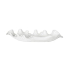 Ceramic Curve-Edged Indoor/Outdoor Bowl | Uttermost Ruffled Feathers