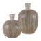 Modern European furniture - Terracotta Striped Vases (2) - www.oroa.com