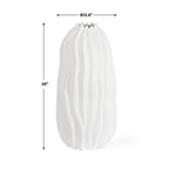 Modern European furniture - Wavy-Fluted Ceramic Indoor/Outdoor Vase - www.oroa.com