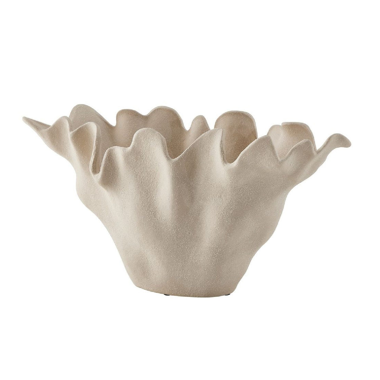 White Ceramic Indoor/Outdoor Bowl | Uttermost Sand Dune - www.oroa.com