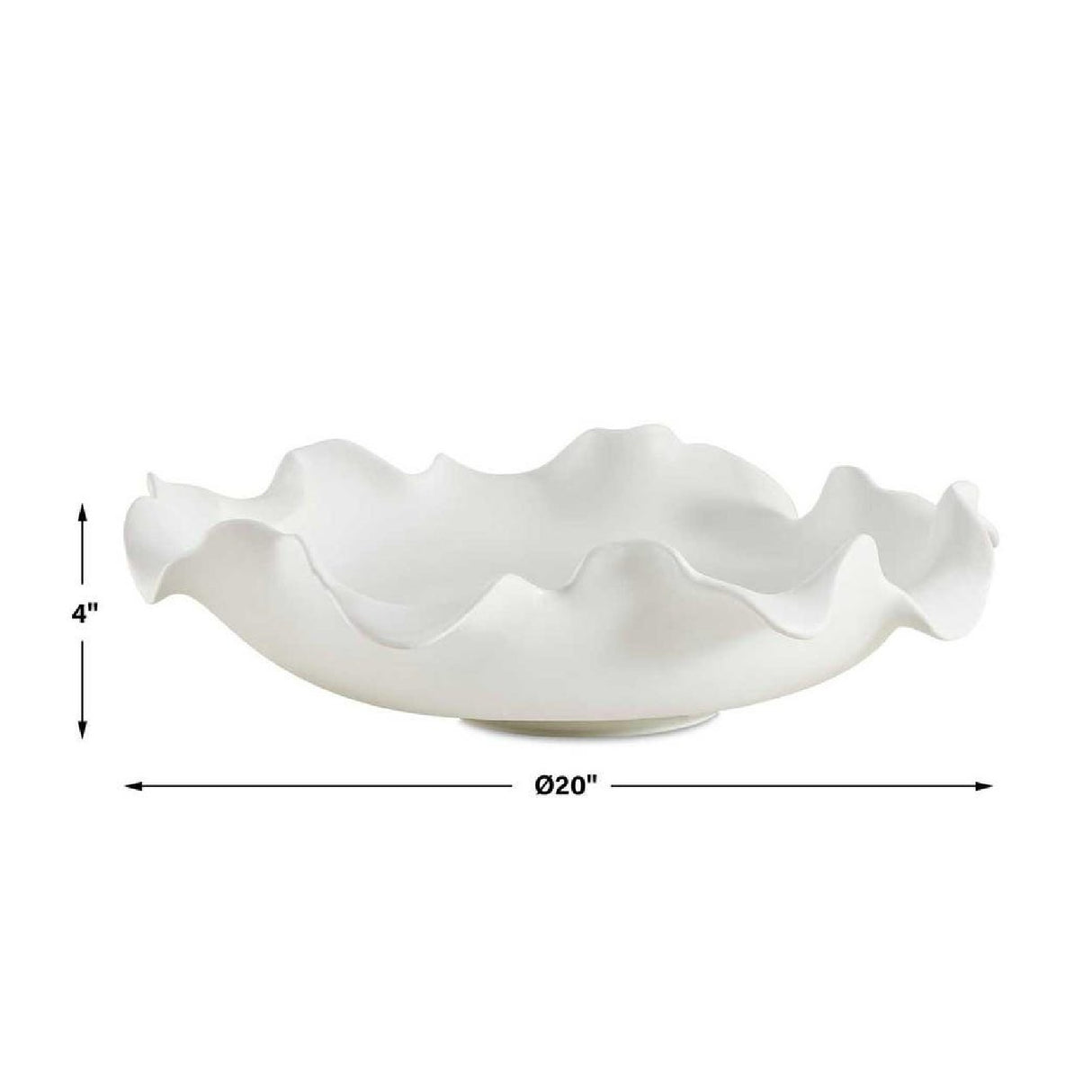 Organic-Shaped Ceramic Indoor/Outdoor Bowl | Uttermost Wave Crest - www.oroa.com