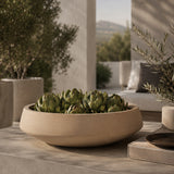 Textured Earthenware Indoor/Outdoor Bowl | Uttermost Sienna Scape