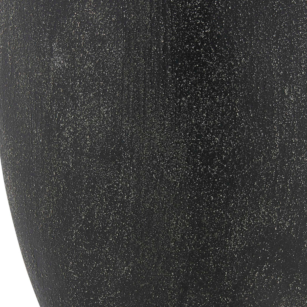 Modern European furniture - Black Earthenware Indoor/Outdoor Vases (2) - www.oroa.com