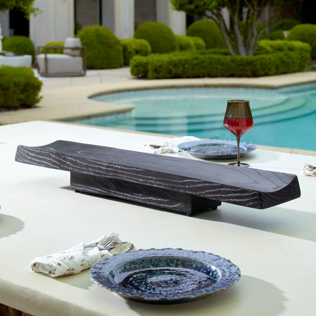 Modern European furniture - Black Casted Wood Indoor/Outdoor Tray - www.oroa.com