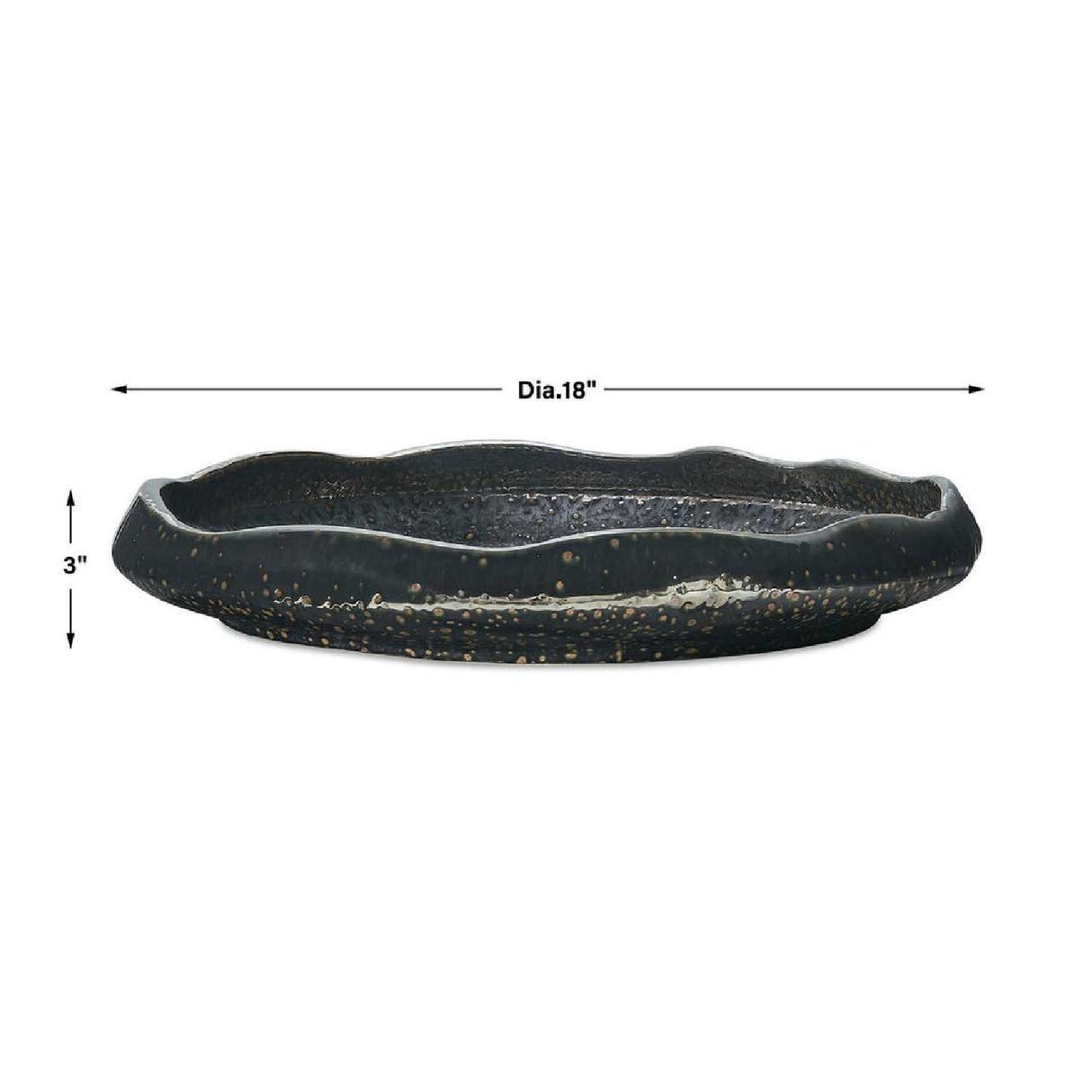 Pitted Earthenware Indoor/Outdoor Bowl | Uttermost Stardust Ripple